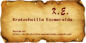 Kratochvilla Eszmeralda névjegykártya